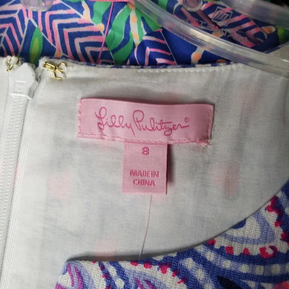 Lilly Pulitzer Dress Fallon Shift Medium 8 New Summer Tipping Point Engineered - Picture 3 of 6